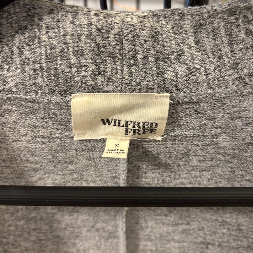 Wilfred Free Open Front Cardigan | Gray Lightweight Duster | Size XS/S - Picture 3 of 4